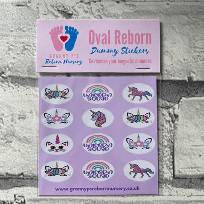 Unicorn Squad Oval Reborn Magnetic Dummy Stickers