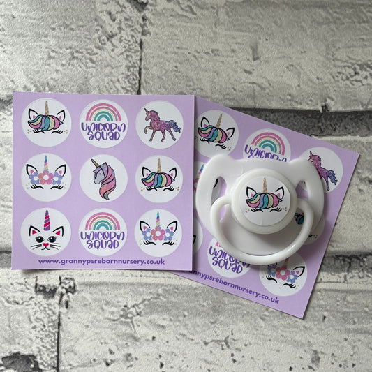 Unicorn Squad Round Reborn Magnetic Dummy Stickers