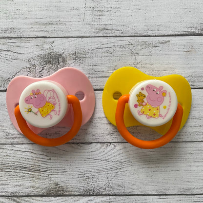 Peppa Pig Pink/Yellow Reborn Magnetic Dummy - self fit magnet