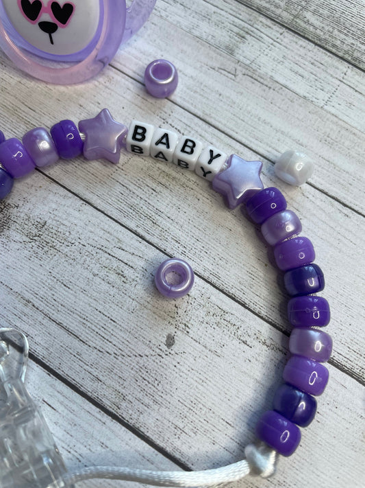 Purple Personalised Reborn Dummy Clip 14