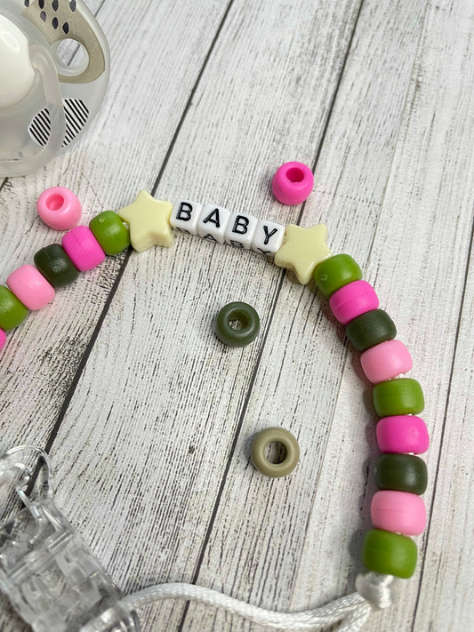 Pink Camo Personalised Reborn Dummy Clip 15