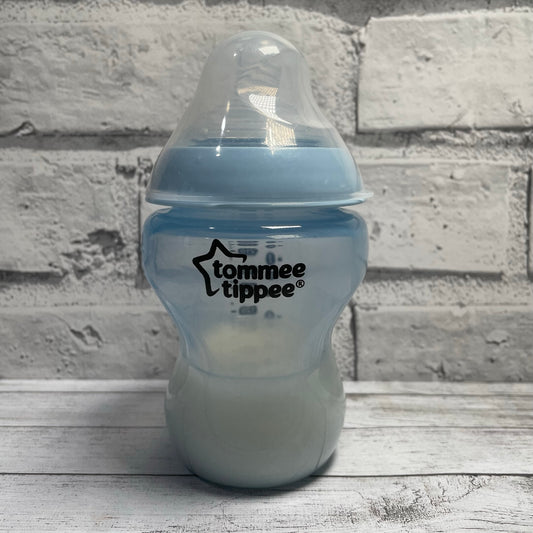Tommee Tippee Pale Blue Reborn Fake Milk Bottle 9oz