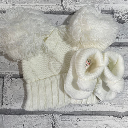 Christmas White with Pink or Blue Candy Cane Reborn Doll Gift Set